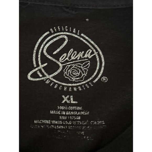 Selena "Como La Flor" Black Graphic T-Shirt XL 100% Cotton Unisex Music Apparel - Picture 4 of 7